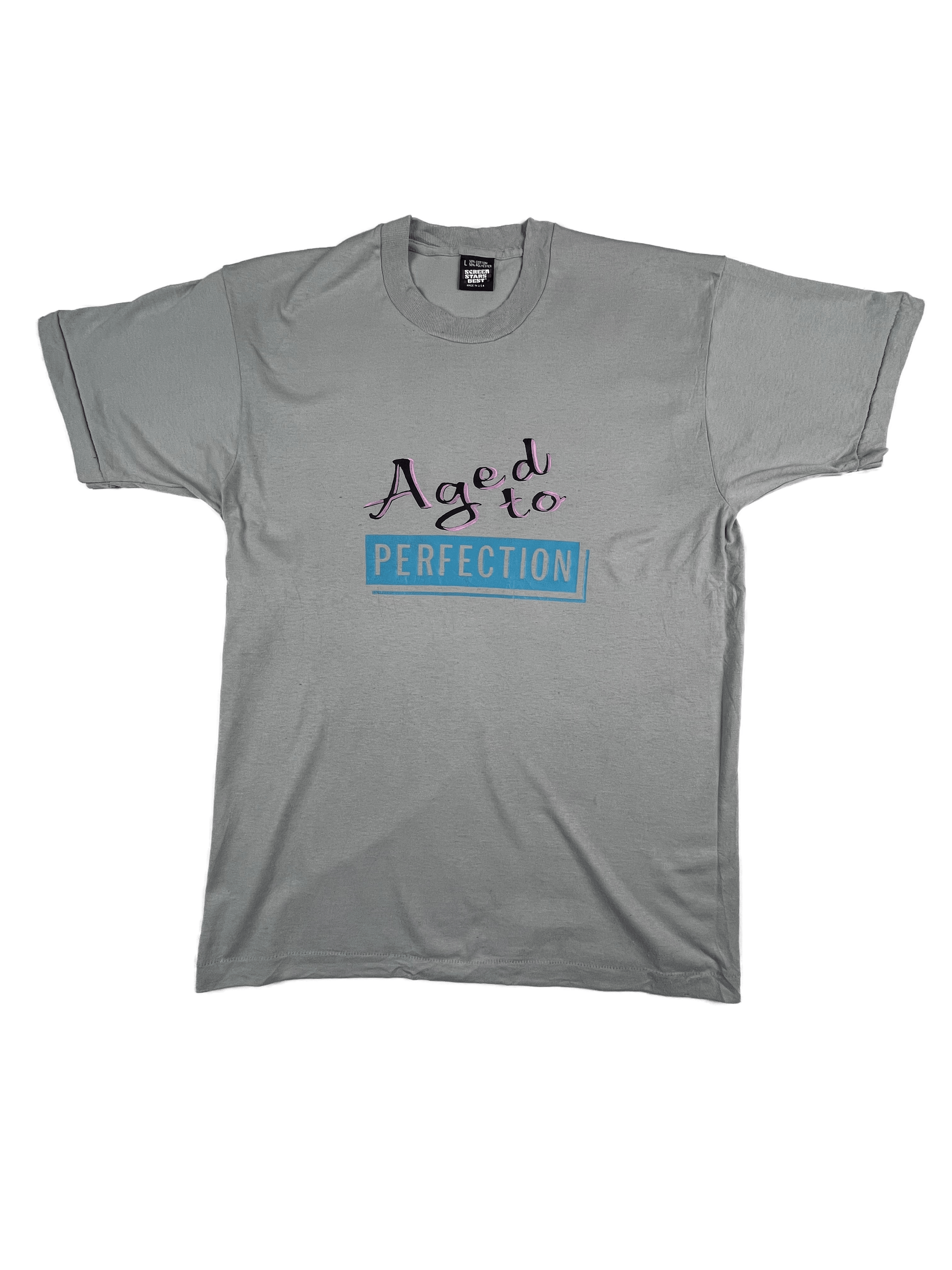 80s Aged to Perfection slogan T-Shirt - M/L - Lucky AvenueT-Shirt