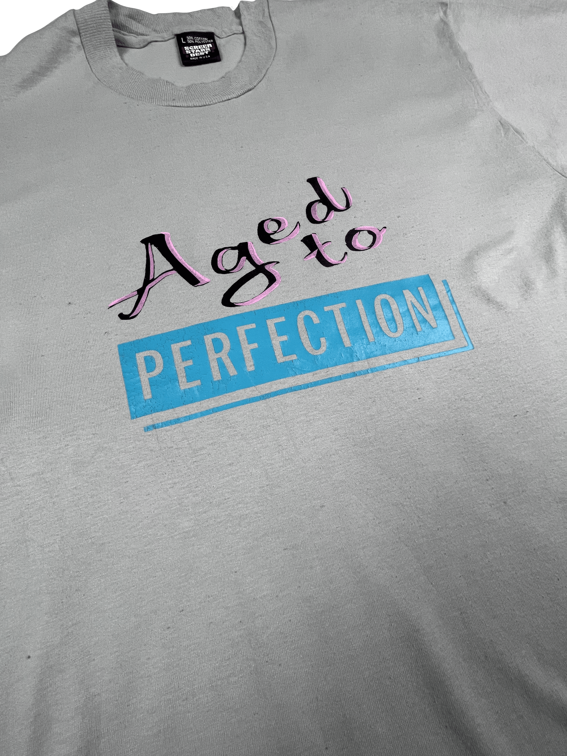 80s Aged to Perfection slogan T-Shirt - M/L - Lucky AvenueT-Shirt